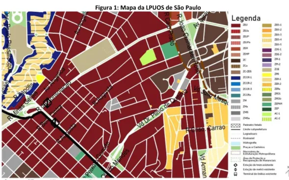 Figura 1: Mapa da LPUOS de São Paulo