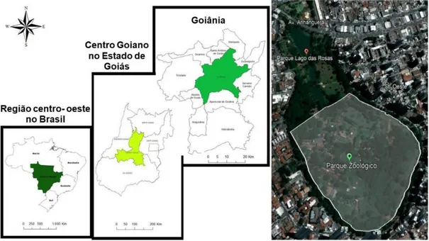 Figura 2. Localização do objeto da pesquisa – Parque Zoológico de Goiânia. 