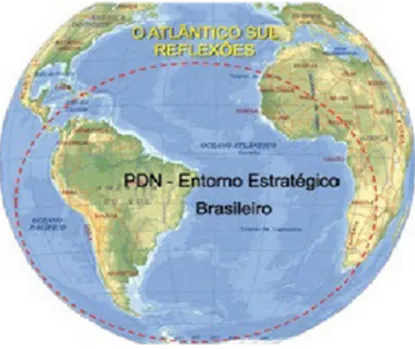 Figura 1 – Representação do Entorno Estratégico Brasileiro