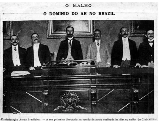 Figura 5 – Da esquerda para direita: Heitor Telles, José Ribas Cadaval, Lauro  Müller (?), os demais membros não puderam ser identificados