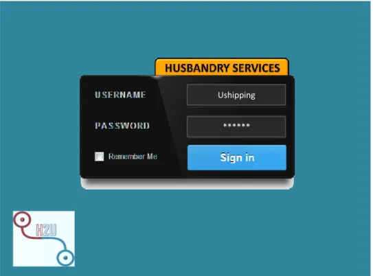 Figure 6 - Login panel 