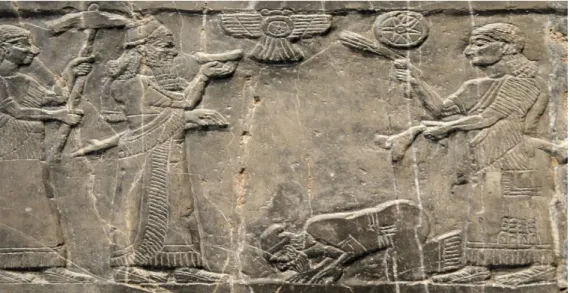 Figura 4 – Súdito presta obediência ao rei Assírio Salmaneser III Museu Britânico 