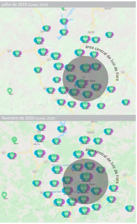 Figura 2: Número de fiscalizações pela rede social Colab em Juiz de Fora (MG). 