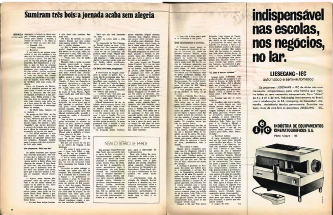 Figura 8 - Devagar com o boi, Revista Realidade, nº 37, abr. 1969, p. 68-69 