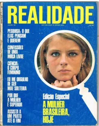 Figura 2 - Capa da edição especial de Realidade sobre a mulher brasileira, janeiro de 1967 