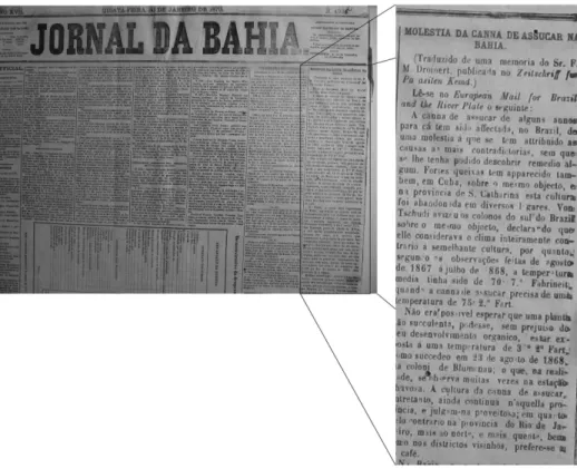 Figure  2.  —  Jornal  da  Bahia  (Bahia  Newspaper),  N°  4935,  January,  1870,  reprinted F.M