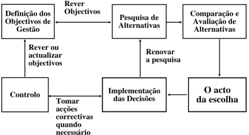 Ilustração 1 - Processo de Tomada de Decisão  (Harrison, 1995) 