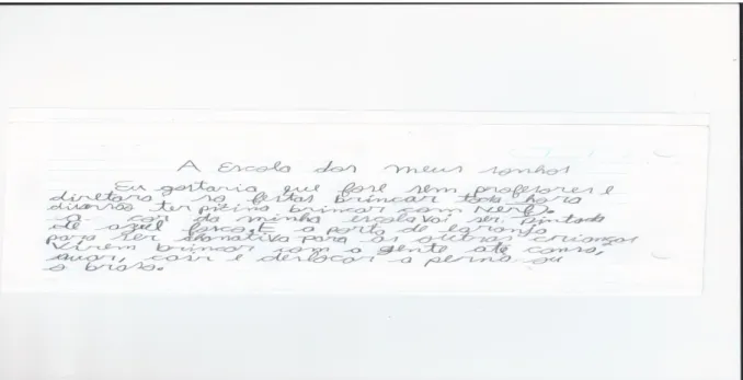 Figura 4 – Texto elaborado pela criança. 