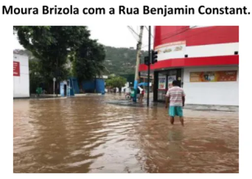 Figura 4: Alagamento próximo à Av. Gov. Leonel de  Moura Brizola com a Rua Benjamin Constant