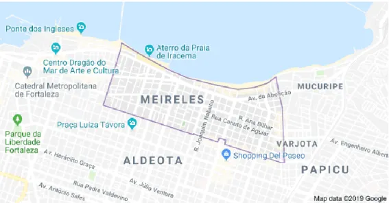 Figura 4: O bairro do Meireles em Fortaleza. 
