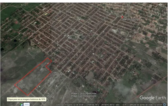 Figura 10: Vista panorâmica do Bairro Marcos Moura  Fonte: Google Earth 