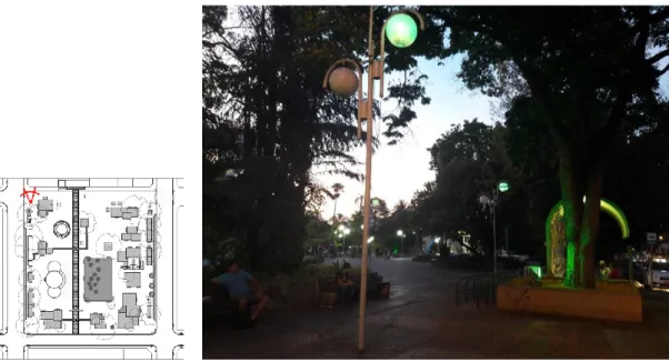 Figura 4: Sombreamento noturno e falta de manutenção da iluminação. 