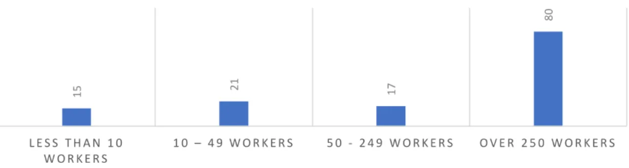 Figure 3 - Occupational analysis - Company Size Distribution 
