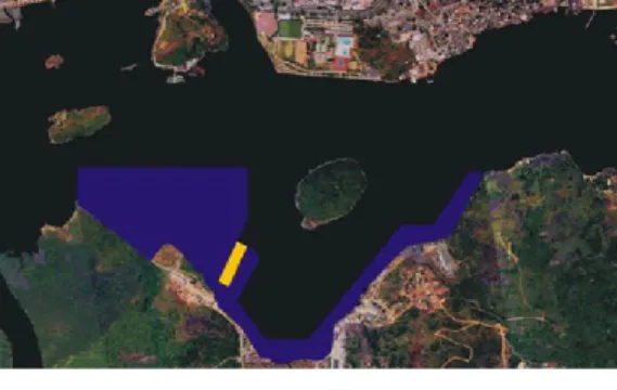 Figura 3: Área planejada de aterro no município de Vila Velha, segundo PDZP de 2001 