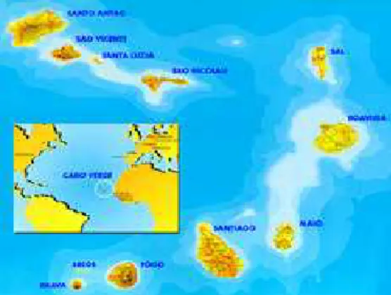 Figura 1: Mapa de Cabo Verde.  