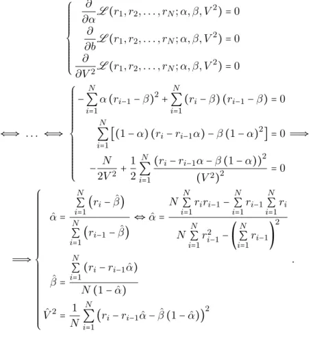 Tabela 4.1: Modelos de Equil´ıbrio.