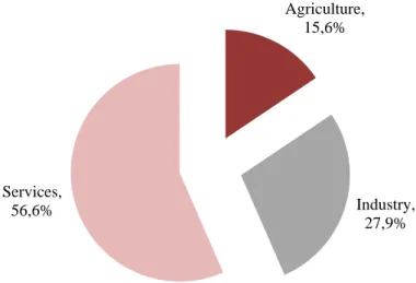 Figure 5: GDP composition by sector in India, 2011 