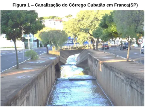 Figura 1 – Canalização do Córrego Cubatão em Franca(SP) 