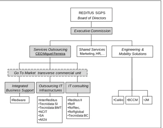 Figure 4 - Reditus' organizational structure and unit of analysis 