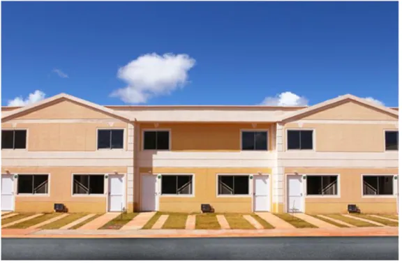 Figura 1 – Modelo das casas: 6 residências estilo sobrado no Jardins Mangueiral – (DF) 