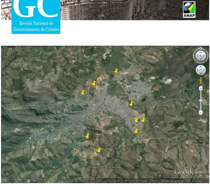 FIGURA 05: Mapa de localização de bota fora de resíduos de construção 