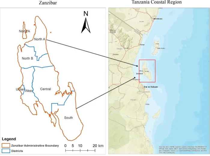 Figure 3. 1: Study Area-Zanzibar 