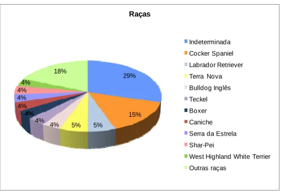 Figura 2. Distribuição rácica dos doentes atópicos com infecção cutânea (n=55). 