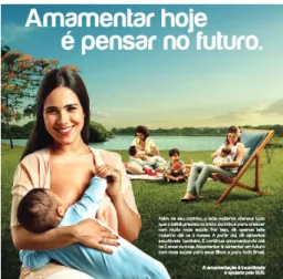 Figura 2- Campanha publicitária do Ministério da Saúde/Brasil, em  2012, com o intuito de incentivar o aleitamento materno