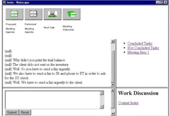 Figure 7b: Electronic meeting system for a discussion.