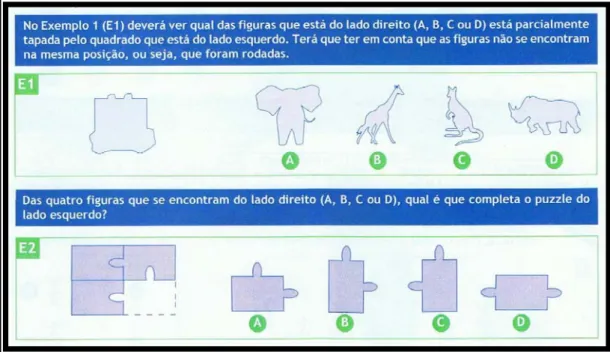 Figura 3.1 – Exemplo ilustrativo da prova E do teste EFAI-4 de Santamaría, Arribas,  Pereña e Seisdedos (2005)