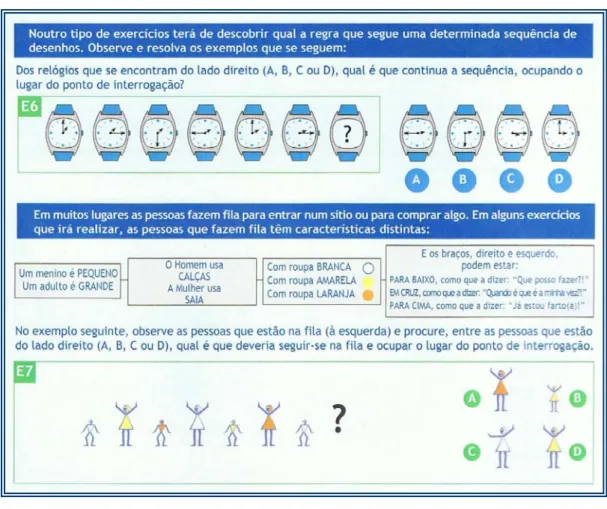Figura 3.3 – Exemplo ilustrativo da prova R do teste EFAI-4 de Santamaría, Arribas,  Pereña &amp; Seisdedos(2005)