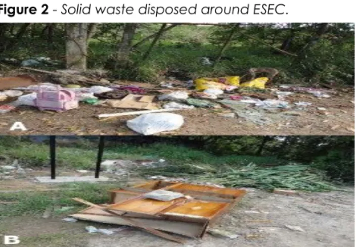 Figure 2 - Solid waste disposed around ESEC. 