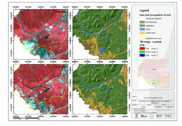 Figure  10.  Decrease  in  bare  soil  areas  and  expansion  of  industrial  areas  about  Curado  –  Recife  -  PE