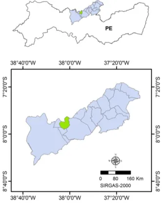 Figure  1  –  Representation  of  microregion  Pajeú  especially  the city of Triunfo
