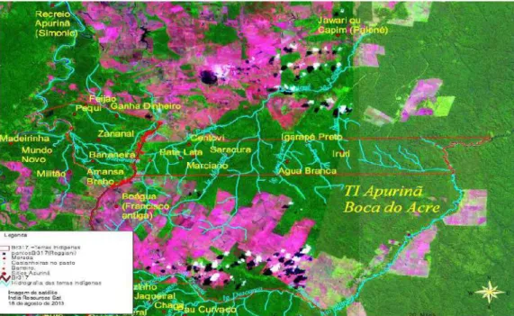 Foto 13: Mapa da TI Apurina de Boca do Acre (Conécnica/Laghi, 2016). 