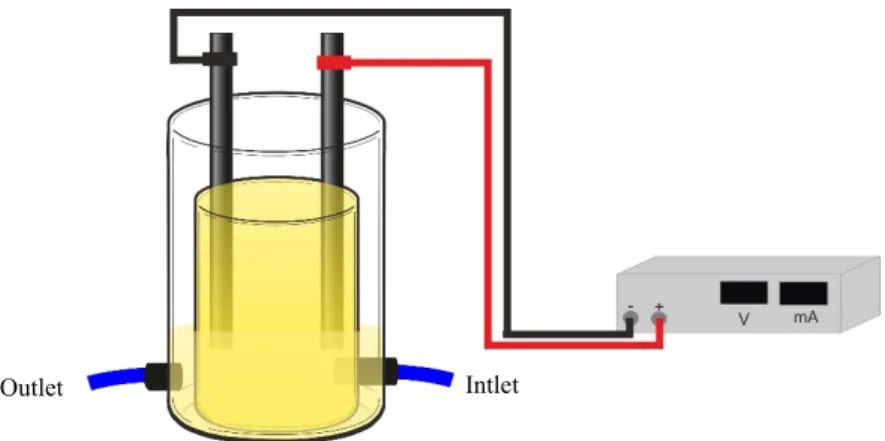 Figure 1. Electrochemical flow reactor used to attach the e-tongue. 