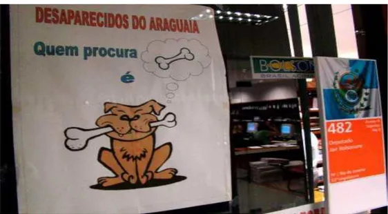 Figura 6 - Cartaz afixado na entrada do gabinete do Dep. Jair Bolsonaro. 