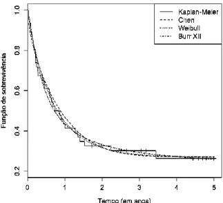 Figura 2: Dados de leucemia (Maller e Zhou, 1996, p.82) 