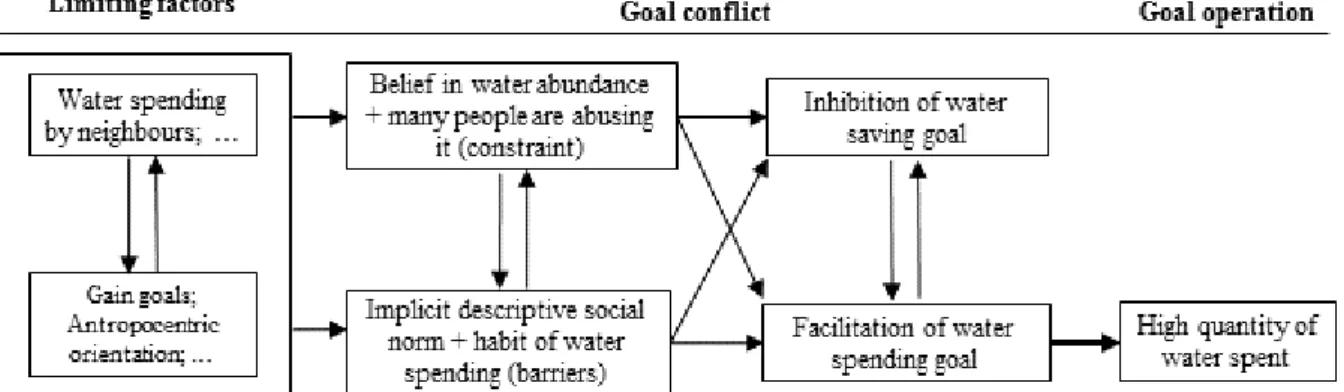Figure  2.  Example  of  processes  and  factors  that  determine  the  psychosocial  barriers   and constraints
