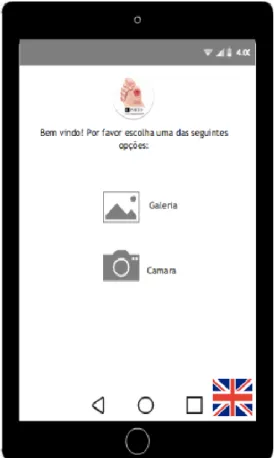 Figure 3.4- Preview of the main activity of the mobile application. 