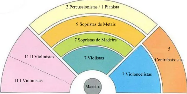 Figura 10. Disposição dos músicos na Orquestra 