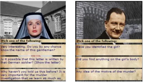 Figure ii - Interactive story element example 