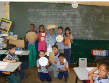 Figura 12: Projeto Saber viver: No quadro, receita do  lanche que será feito pela turma e servido para toda a  escola