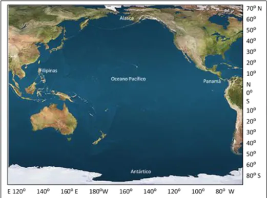 Figura 5 - Topografia do Oceano Pacífico – adaptado (Wishner et al., 1995) 