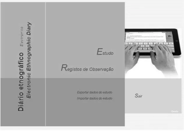 Figura 1- Interface de apresentação do software Diário Etnográfico 