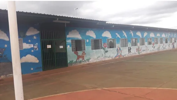 Foto 5 – Bloco de salas construídas para acolher a educação infantil na Escola 3 