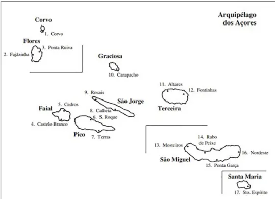 Fig. 4 – Reprodução do mapa dos pontos de inquérito do ALEAç.