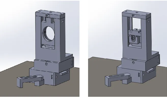 Figura 4.7 - Modelo CAD do suporte da placa eletrónica onde está inserido o DMD. 
