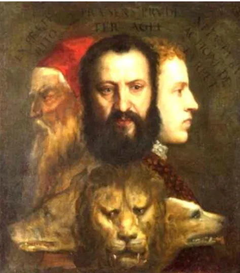 Fig. 1: Alegoria da Prudência, de Ticiano (c. 1565-1570). 