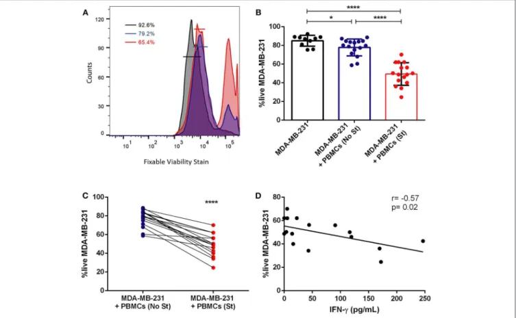 FIGURE 4 | Previous stimulation increases the cytotoxicity of patient-derived immune cells against tumor cells